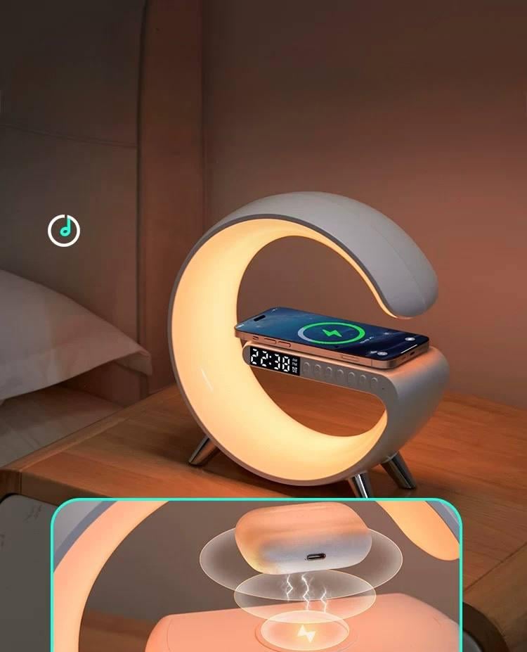 Настільна лампа смарт G63 RGB G-Smart Light з бездротовою зарядкою 10W та Bluetooth колонкою 15 см (1601001) - фото 5
