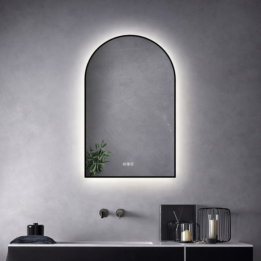 Зеркало фигурное для ванной комнаты Insana J-020 сенсорное с LED-подсветкой 50х80 см (А0060847)