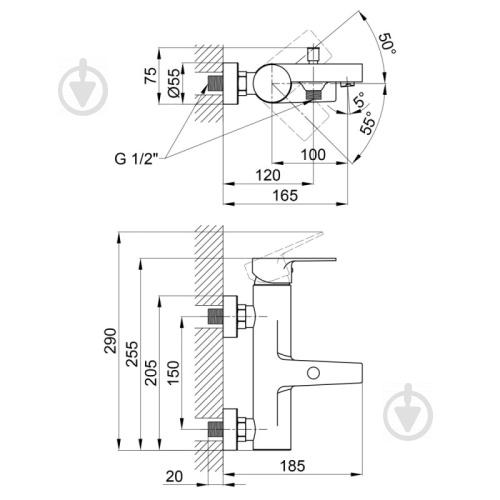 Змішувач для ванни Qtap Stenava QTST3045102DC - фото 4 Змішувач для ванни Qtap Stenava QTST3045102DC - фото 4