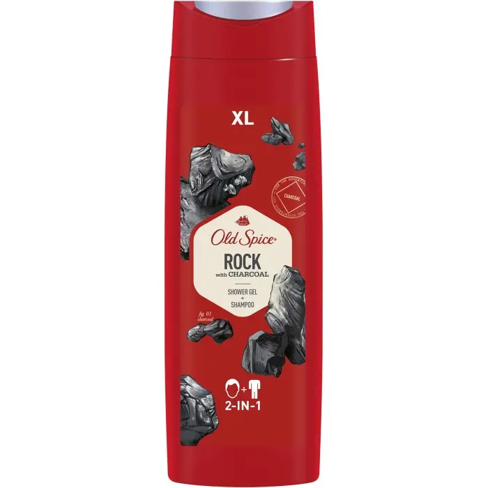 Гель для душу та шампунь Old Spice Rock with Charcoal 2в1 400 мл (326207)