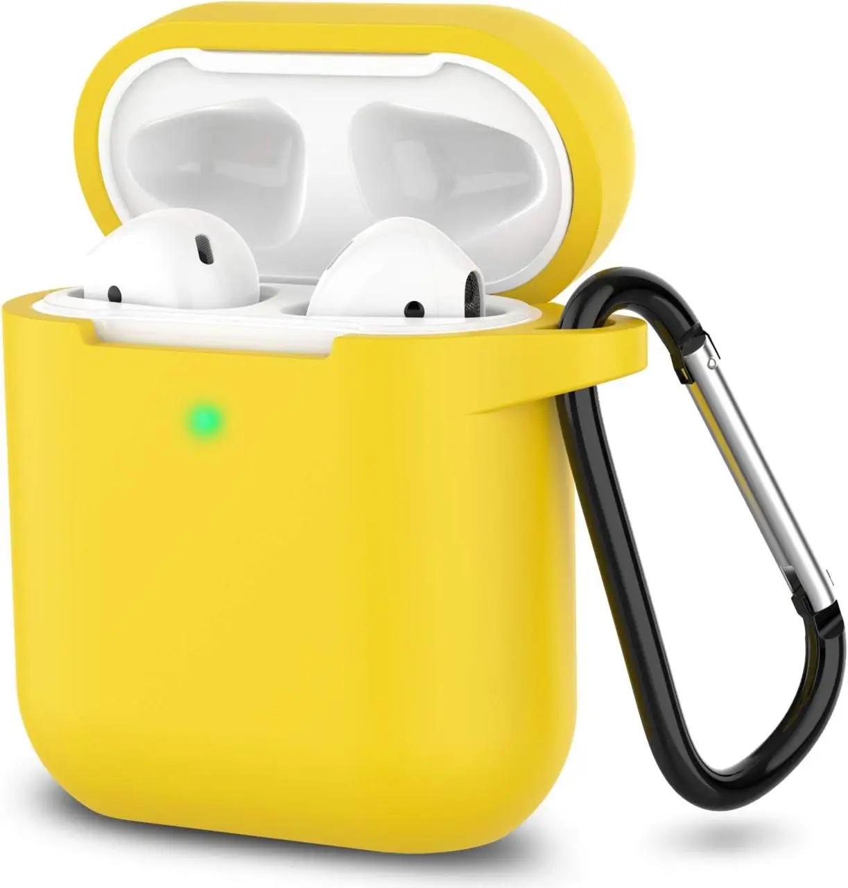 Чохол для навушників Apple AirPods 2 силіконовий Жовтий (VANAX53002)