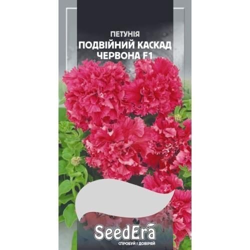 Семена цветов Петуния Двойной Каскад красный F1 Семейный сад 10 шт. (CS-1305)