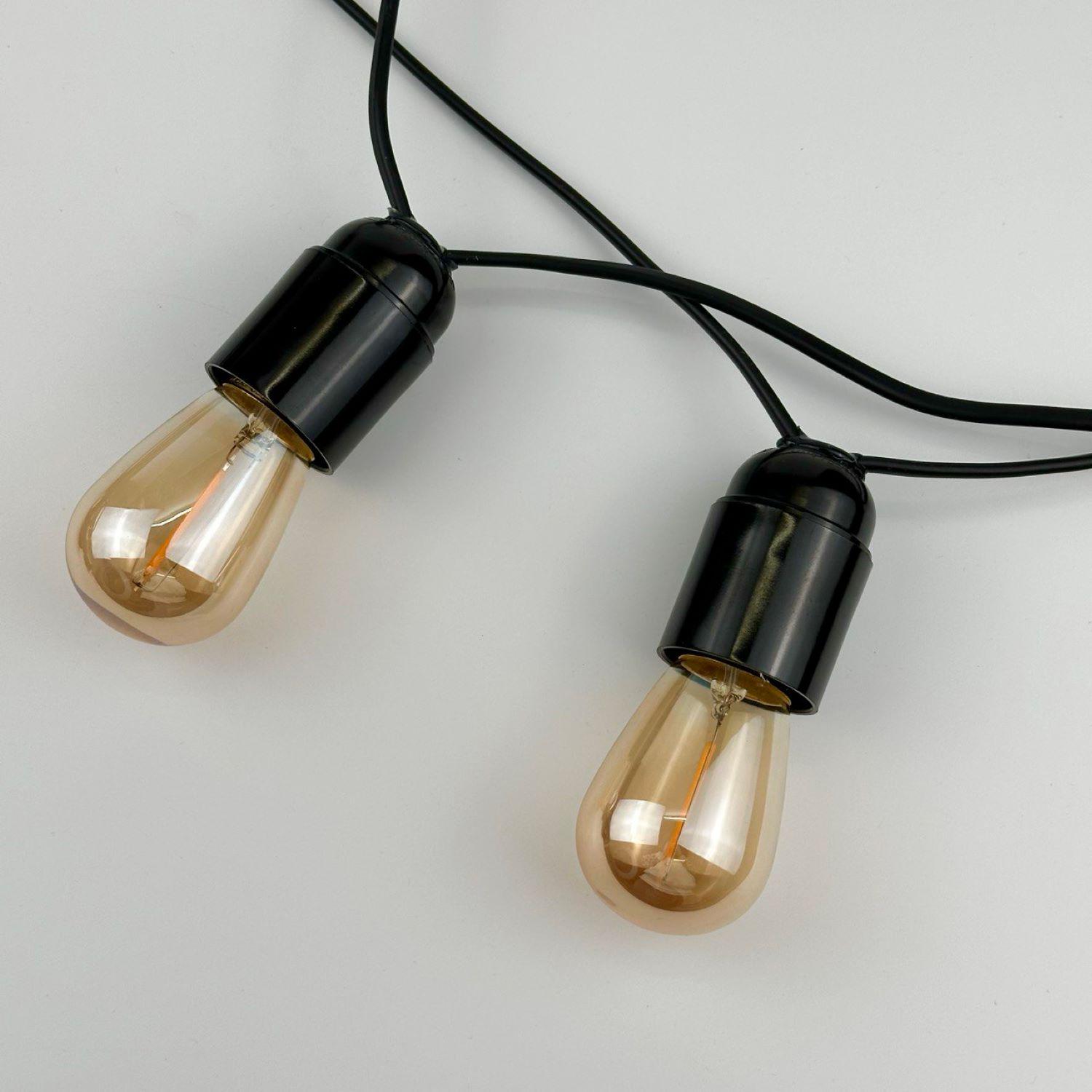 Лампа Edisons LED ST45 Gold E27 1W 2200K скляна колба (7984) - фото 5