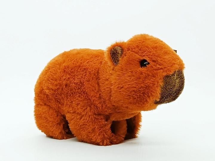 Мягкая игрушка Капибара браслет на руку 20 см Коричневый