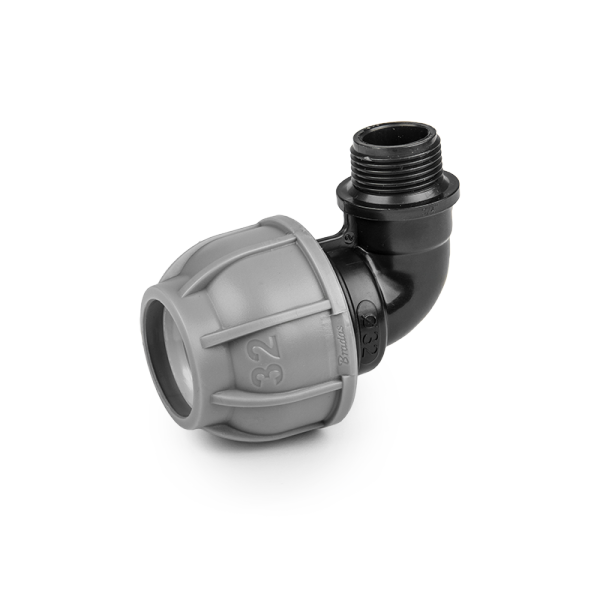 Коліно для труб PE 32 мм/РЗ 1" PN10 (DSRA10K32M1)