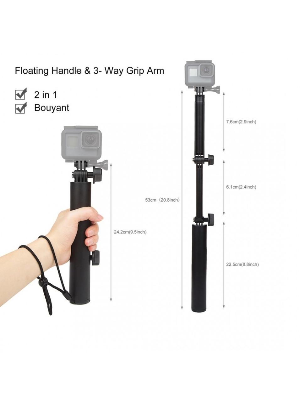 Монопод складной плавающий 3-х осевой 3-Way Tripod SHOOT (1215867898) - фото 6