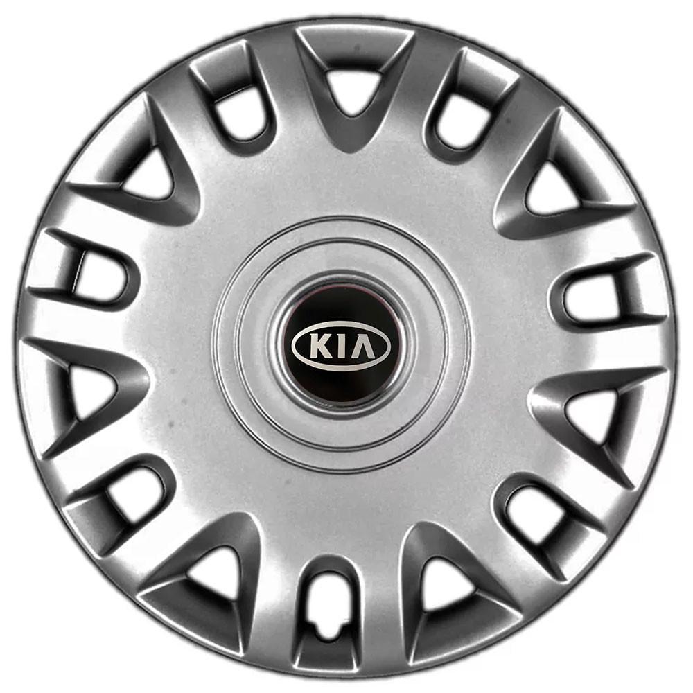 Ковпаки SJS 333 з логотипом KIA R15 4 шт. Сріблястий (2654558722)