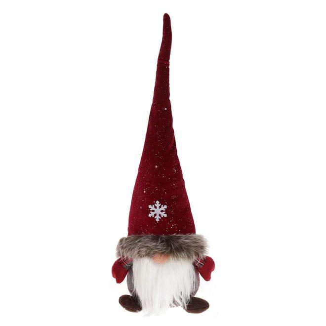 Фигурка новогодняя мягкая Flora Гном 45 см (12730)