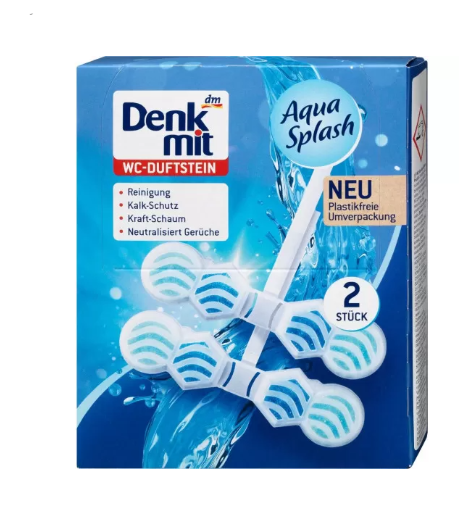 Туалетный блок Denkmit Aqua Splash 96 г 2 шт. (270619)