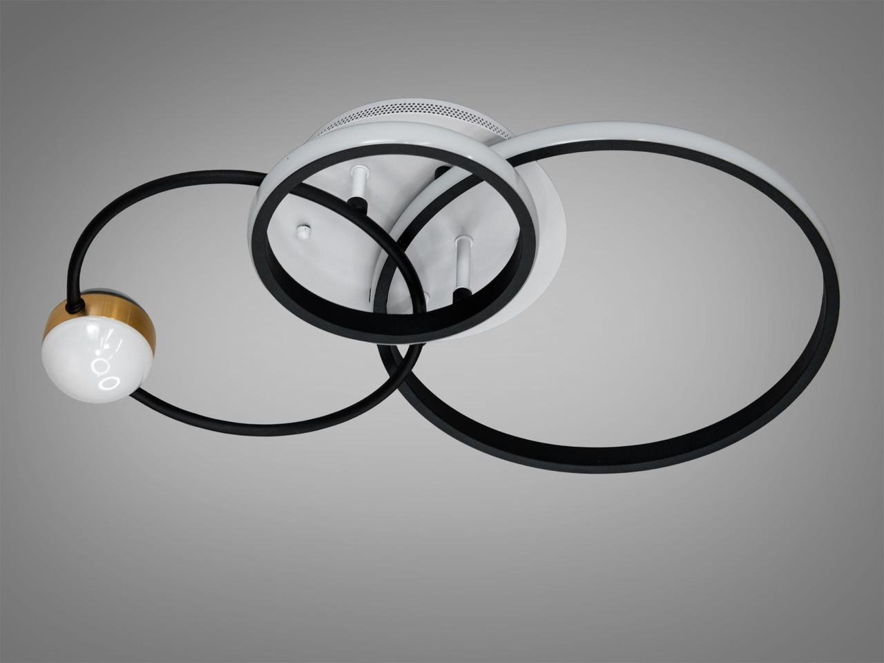 Люстра LED на 3 кільця MX2987-3SWH+BK-LS 45W Білий/Чорний (2500792753) - фото 4 Люстра LED на 3 кільця MX2987-3SWH+BK-LS 45W Білий/Чорний (2500792753) - фото 4