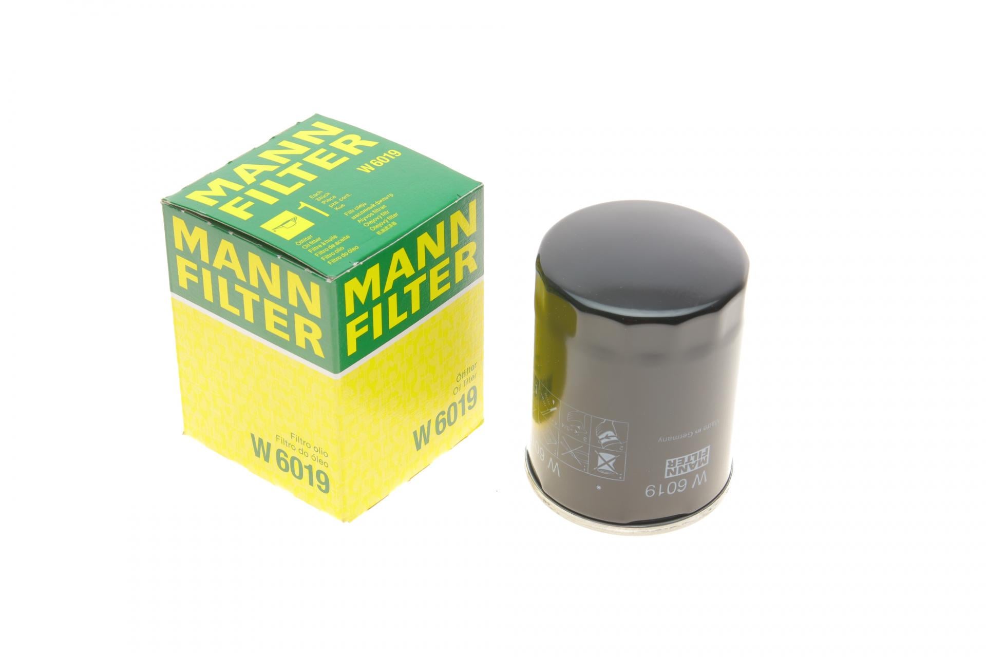 Фильтр масляный Mann-Filter для Subaru Forester 2,0/2,5 08-/Impreza 1,6/2,0 13-/Outback 2,5 13-/Legacy 2,0/2,5 09-14 (W 6019)