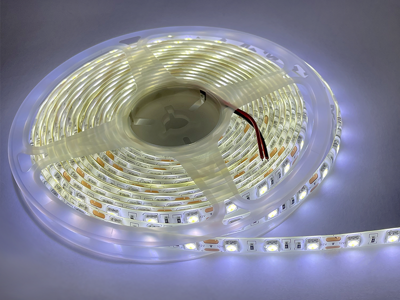 Світлодіодна стрічка MTK 5050 60 LED 10 мм 12 В IP65 Білий (7555)