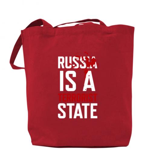 Шоппер russia is a terrorist state Красный (11042251-3-167791)