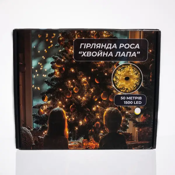 Гірлянда-нитка Роса хвойна лапа 1500 LED 50 м біла нитка Білий - фото 8