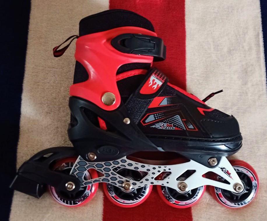 Ролики дитячі Best Roller 30258 р. 34-37 з підсвіткою переднє колесо Червоний (roll713br) - фото 6 Ролики дитячі Best Roller 30258 р. 34-37 з підсвіткою переднє колесо Червоний (roll713br) - фото 6