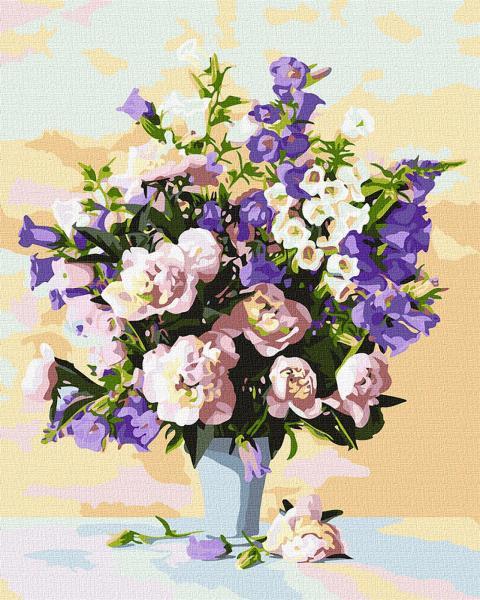 Картина по номерам Идейка Яркие колокольчики 40х50 см в термопакете (KHO3113)