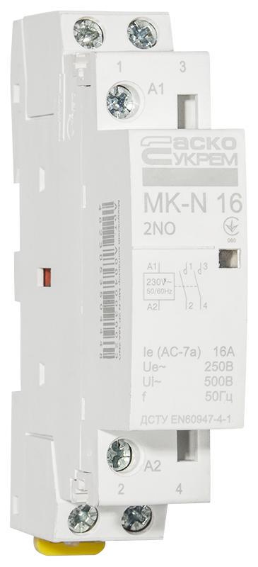 Контактор модульный АСКО-Укрем MK-N 2P 16A 2NO 220V (A0040030023) - фото 4