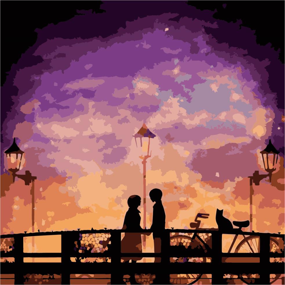 Картина по номерам Art Story Мост свиданий 40x40 см (AS1093)