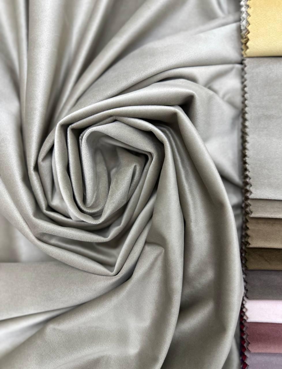 Штора велюрова на тасьмі 6 см 150х270 см Сіро-бежевий (SB01-12N9Т43) - фото 4