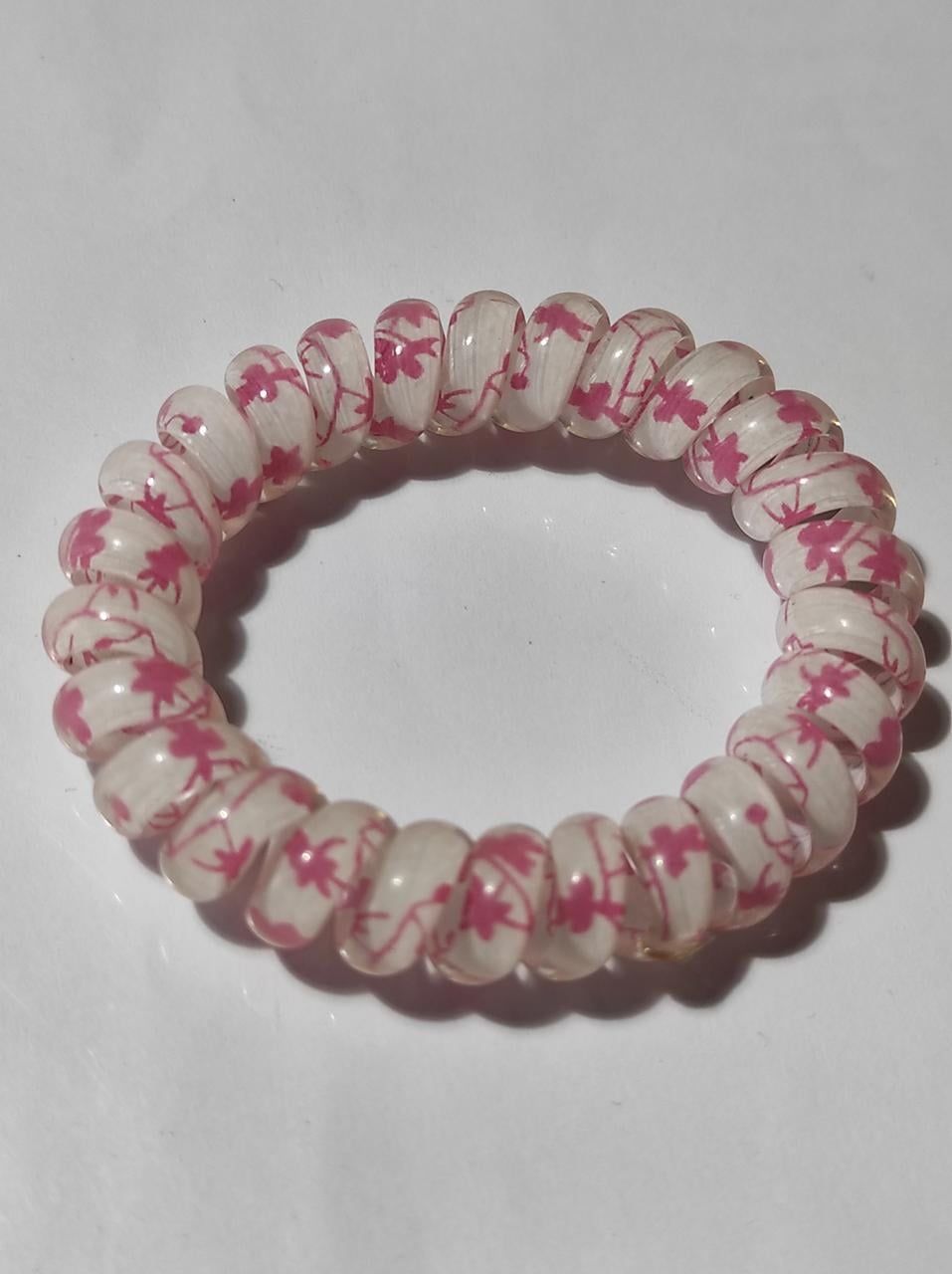 Резинка Спираль толстая со звездным рисунком 5,5 см Розовый (52-4-1784-Р)