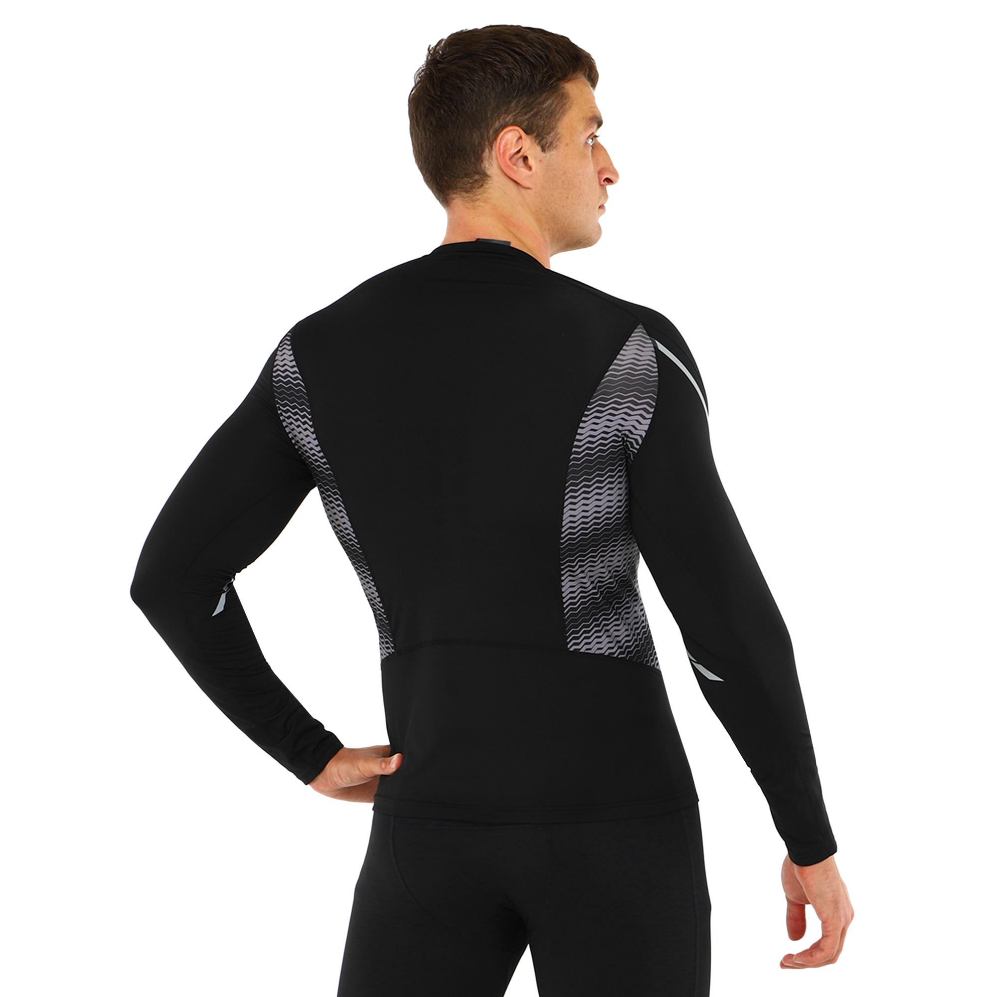 Компрессионная футболка мужская LIDONG UA-509 с длинным рукавом M рост 165-170 см Черный/Серый (6936116101382) - фото 4 Компрессионная футболка мужская LIDONG UA-509 с длинным рукавом M рост 165-170 см Черный/Серый (6936116101382) - фото 4