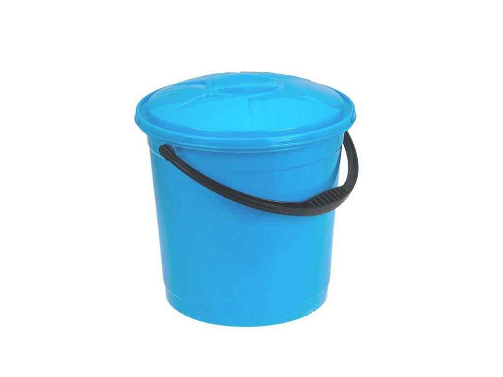 Ведро пластиковое R-Plastic пищевое с крышкой 12 л Голубой (1051942)