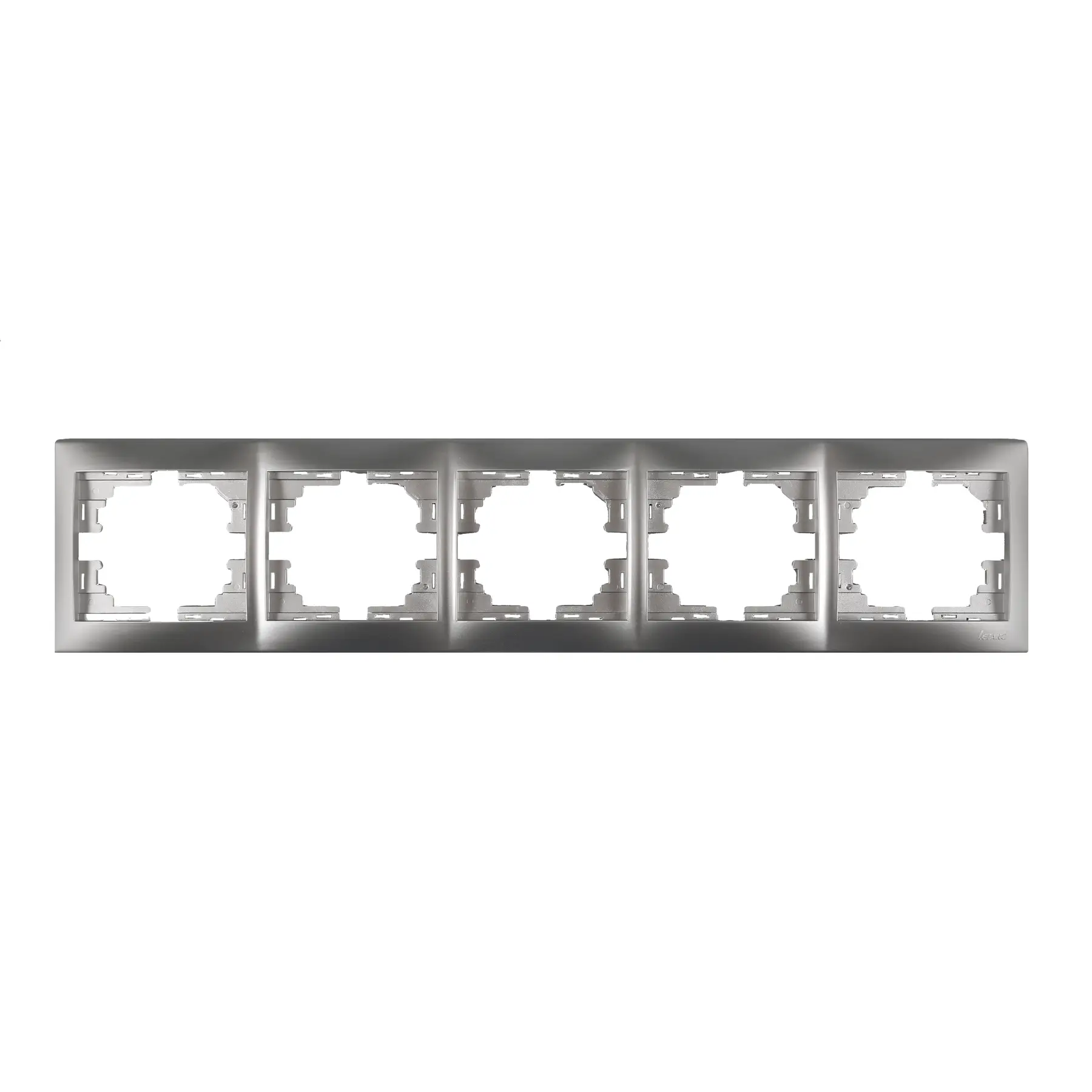 Рамка Lezard Mira 5-местная горизонтальная Металлик