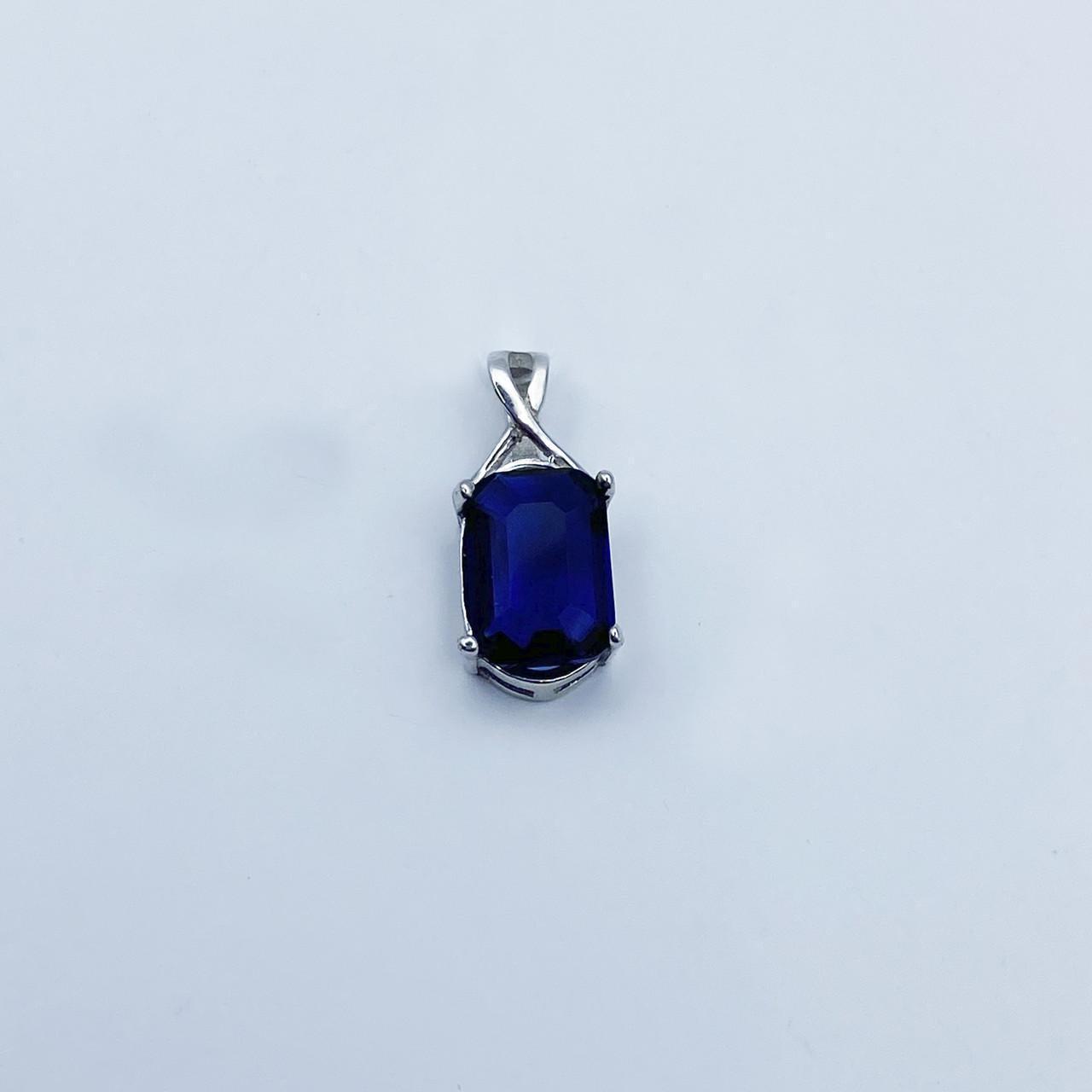 Серебряный кулон с сапфиром альпинитом 1,4 г (2240377466)