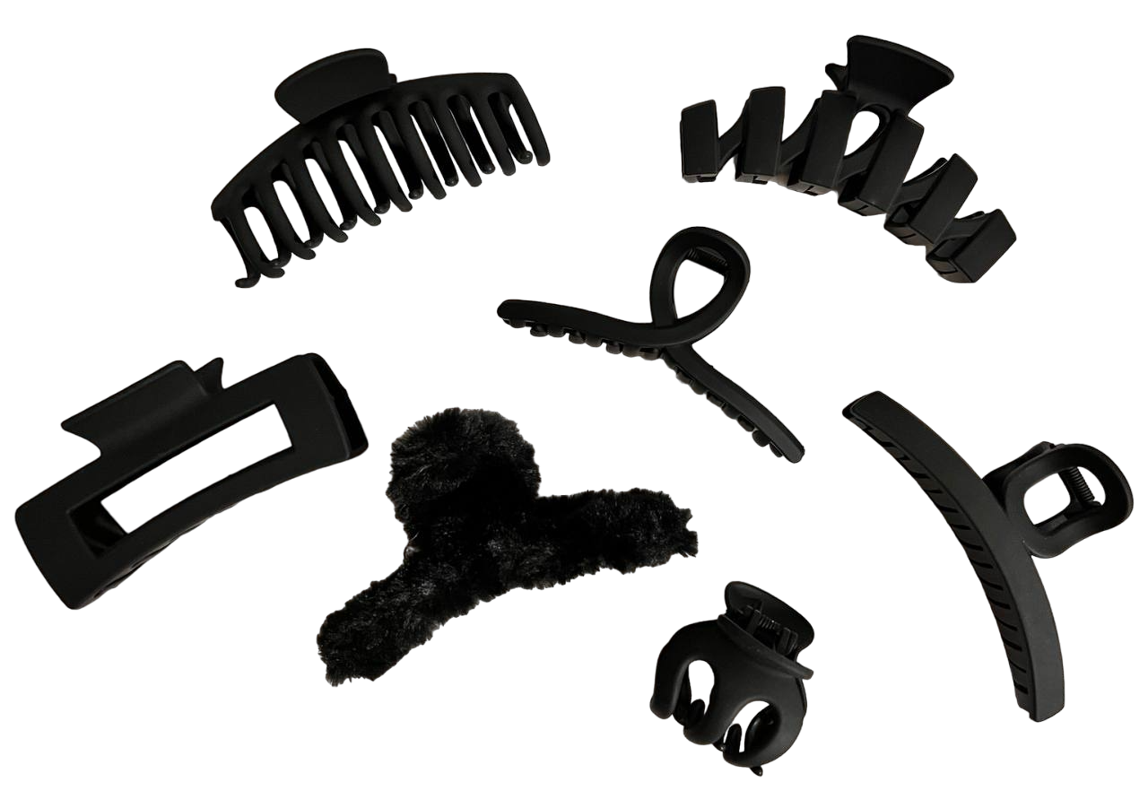 Набір шпильок крабів 7 шт. Чорний (163) Набір шпильок крабів 7 шт. Чорний (163)