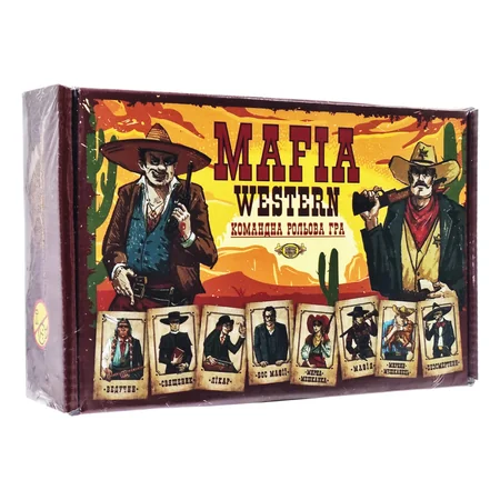 Настільна гра "Командна рольова гра MAFIA WESTERN" MKZ0815 24 картки (8095)