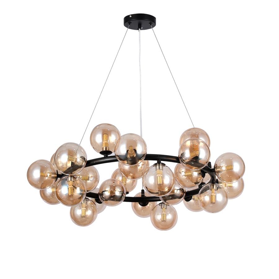 Люстра молекула подвесная Levistella 7841019-25 BK/BR плафоны коричневые Черный