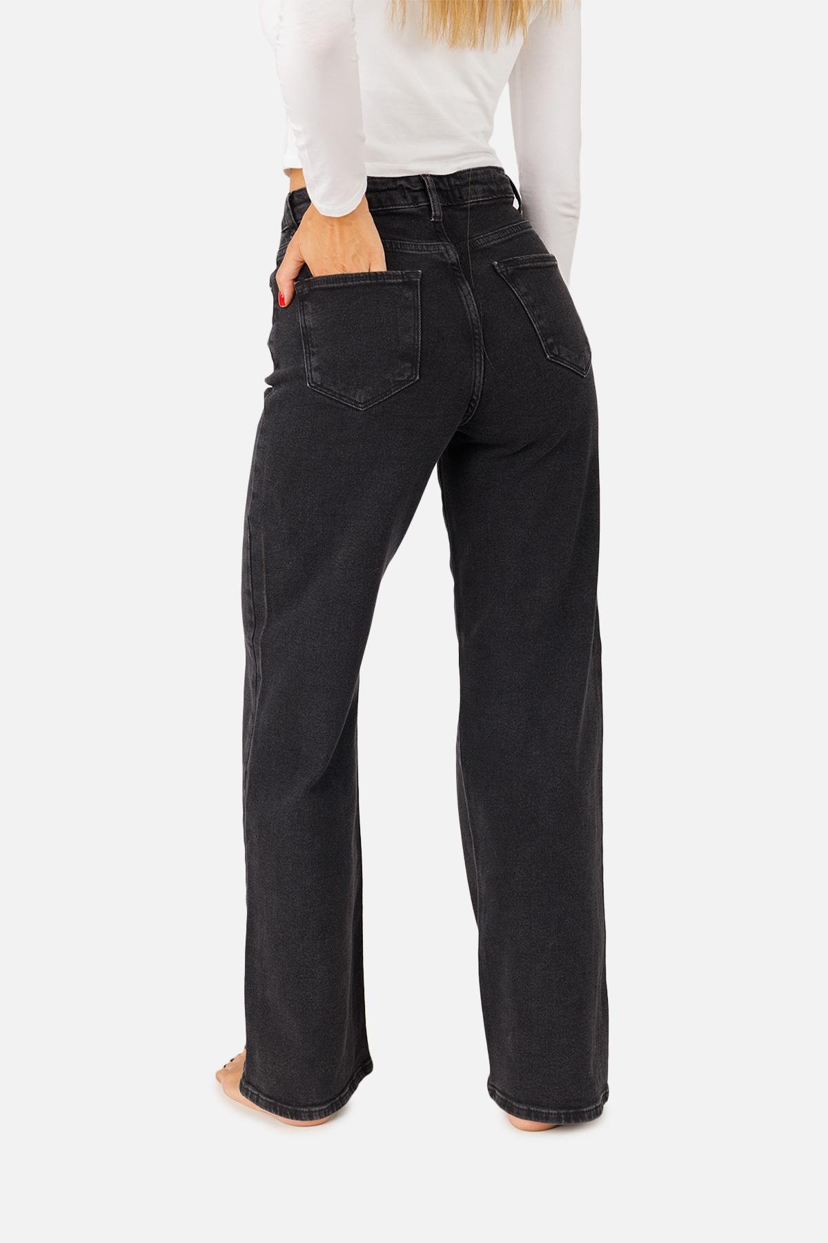 Джинси жіночі Wide leg ЦБ-00257500 р. 50 Темно-сірий (SKT001013247) - фото 4