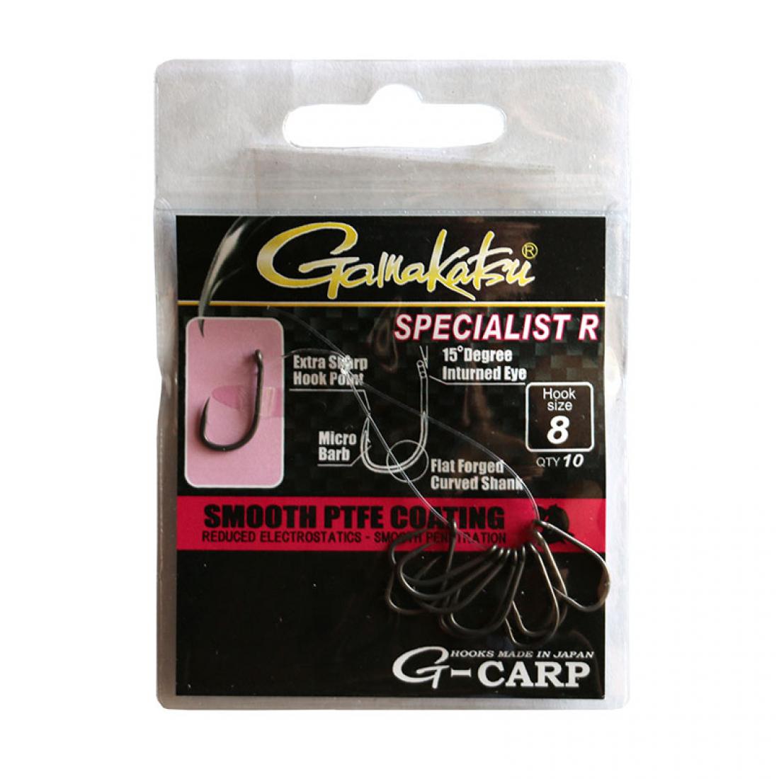 Крючок Gamakatsu G-CARP SPECIALIST R №8 10 шт. (3KB5027) Крючок Gamakatsu G-CARP SPECIALIST R №8 10 шт. (3KB5027)