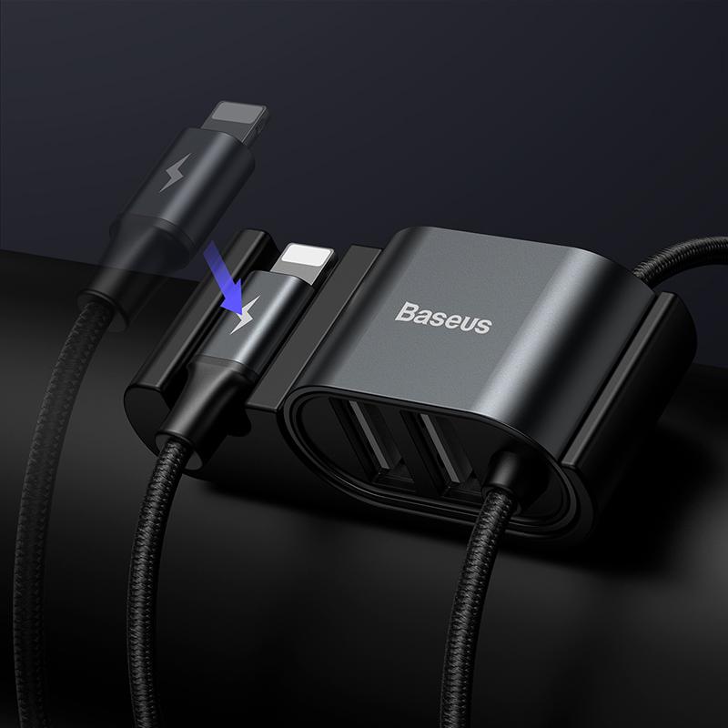 Кабель BASEUS Special Data Cable Lightning USB-A to Lightning 1,2 м 12 Вт 2.4А Black (CALHZ-01) - фото 5 Кабель BASEUS Special Data Cable Lightning USB-A to Lightning 1,2 м 12 Вт 2.4А Black (CALHZ-01) - фото 5