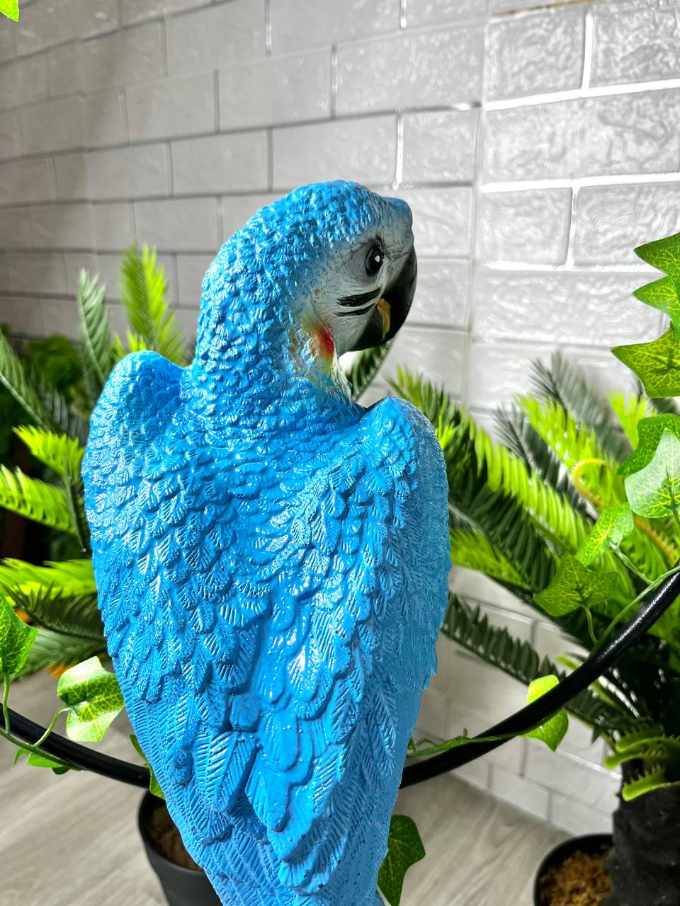 Садова фігура Папуга Ара в кільці 57 см Блакитно-жовтий (29614596) - фото 2 Садова фігура Папуга Ара в кільці 57 см Блакитно-жовтий (29614596) - фото 2