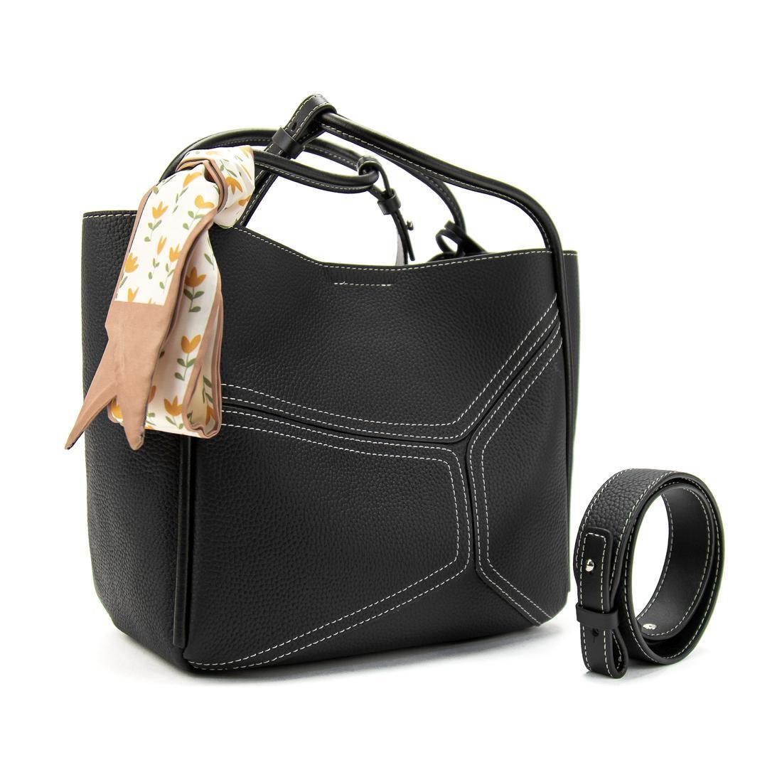 Женская сумка через плечо Royal Bag B24-W-6055A из натуральной кожи Черный (6964)