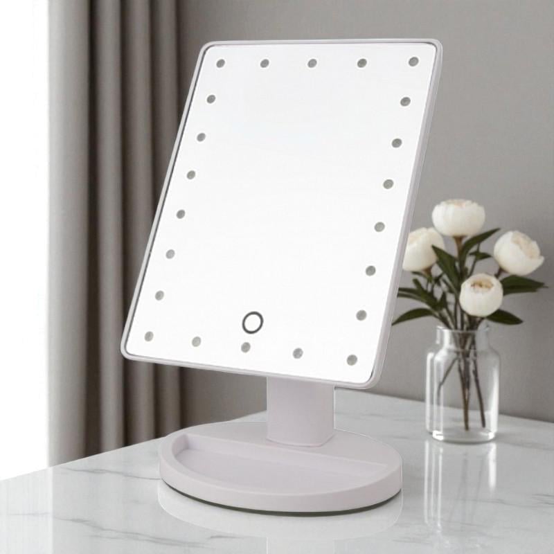 Косметическое зеркало с LED подсветкой Белый (FD27602)