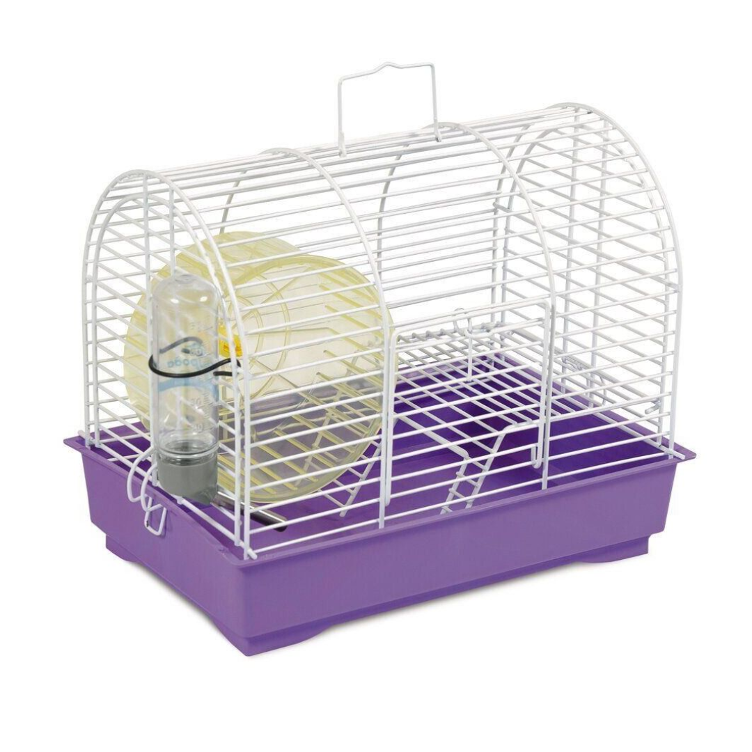 Клетка Природа Фаворит для джунгарских хомяков и мышей с колесом 30x20x24 см Белый/Фиолетовый Клетка Природа Фаворит для джунгарских хомяков и мышей с колесом 30x20x24 см Белый/Фиолетовый