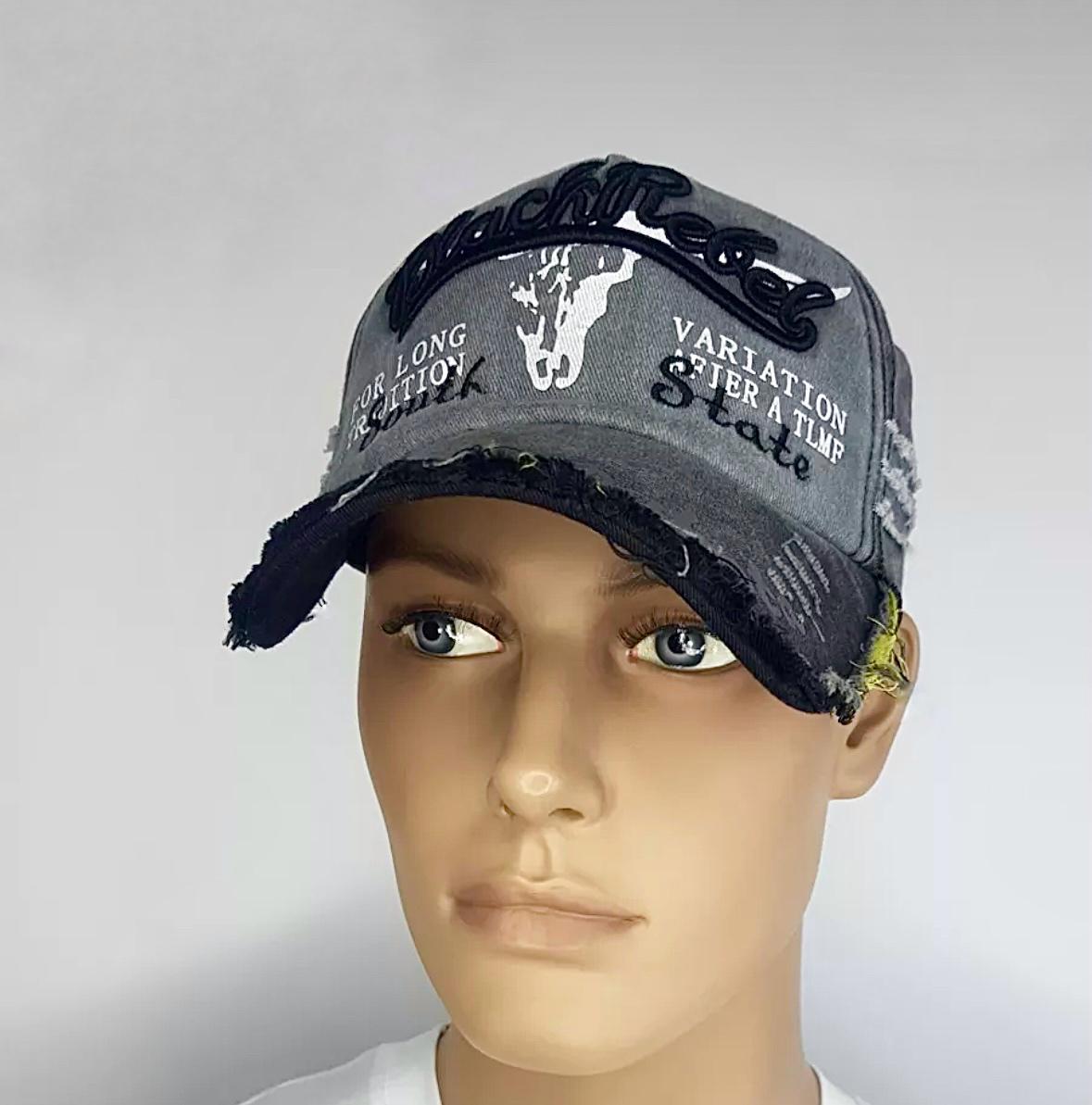 Кепка бейсболка Wuke логотип Black Rebel с изогнутым козырьком унисекс one size Серый - фото 4