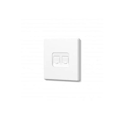 Розетка Videx Nota CAT6e 2а компьютерная (VF-NT-SK2PC6-WH)