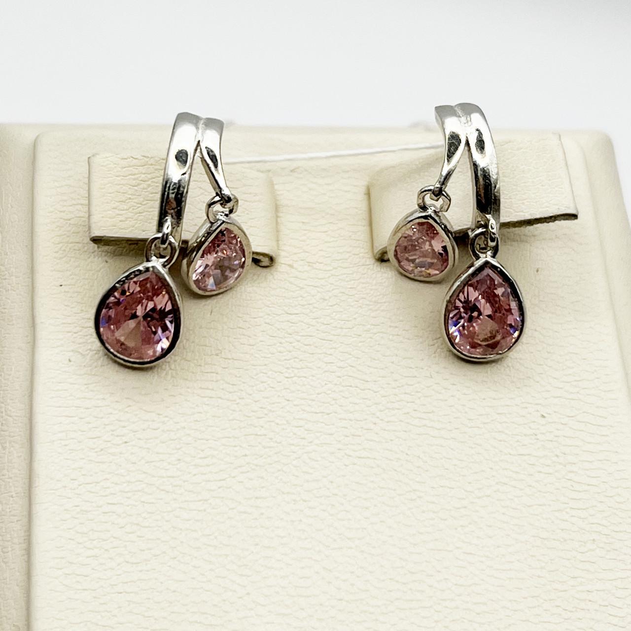 Серебряные серьги-кольца с розовым кварцем 4,35 г (2454932146) Серебряные серьги-кольца с розовым кварцем 4,35 г (2454932146)