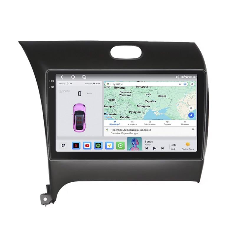 Автомагнитола Lesko для KIA Cerato III Рестайлинг Classic 2016-2020 4/64 QLED CarPlay 4G Wi-Fi GPS Prime 9" (22391616)