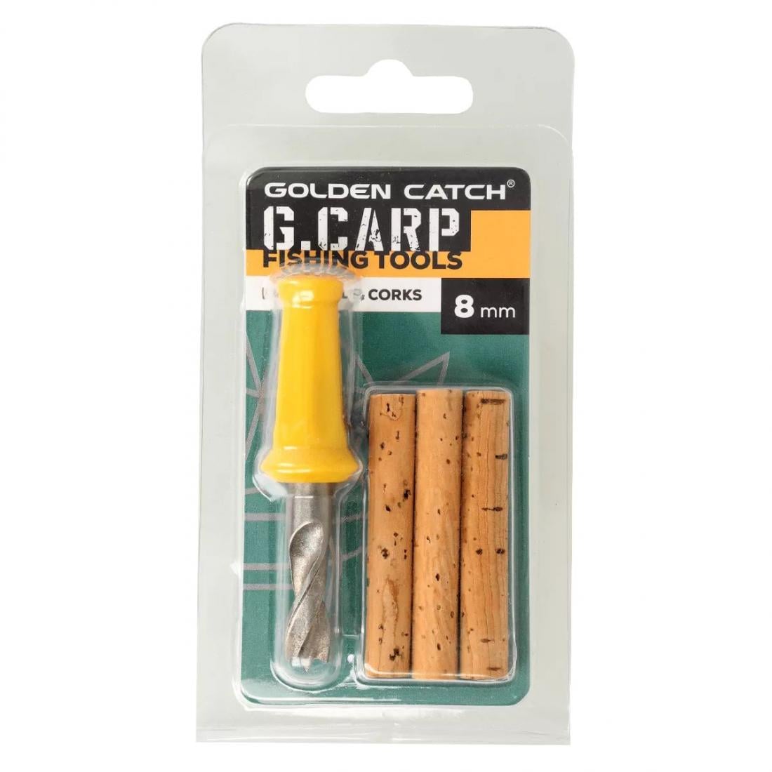 Сверло с пробковыми палочками Golden Catch G.Carp Bait Drill&Corks 8 мм (3KB5121)
