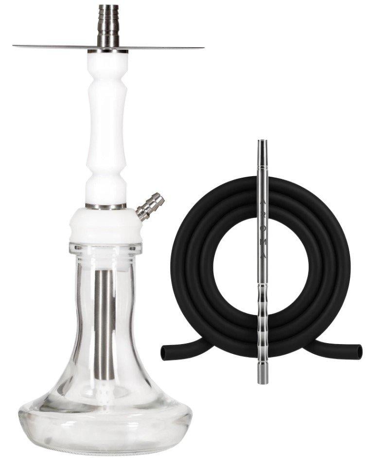 Кальян AROMA Hookah Yankee mini нержавеющая сталь с диффузором 41 см White (22834)