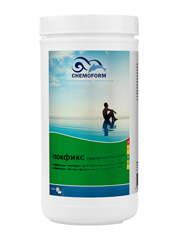 Химическое средство для бассейнов Flockergranulat Флокулянт для коагуляции и осаждения взвешенных частиц 1 кг (31514445)