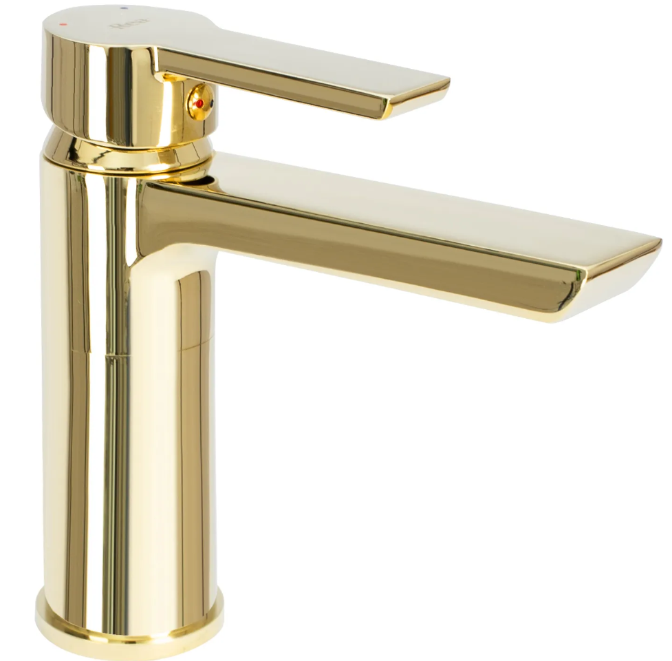 Смеситель для умывальника CUBO REA ARGUS GOLD REA-B6212 однорычажный Золотой (141743)