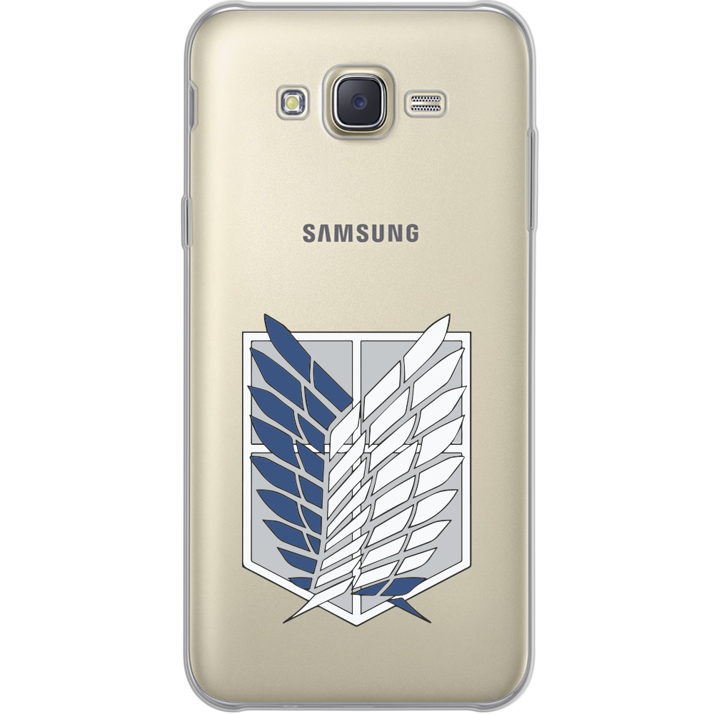 Чехол BoxFace Samsung J700H Galaxy J7 Атака Титанов Крылья Свободы Прозрачный силикон (24496-bk88-24496)
