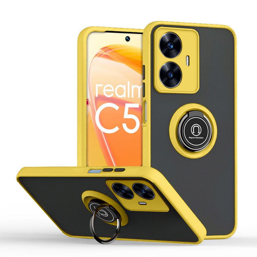 Захисний чохол MatteLuxe Realme C55 (з кільцем) Yellow (34085-0A)