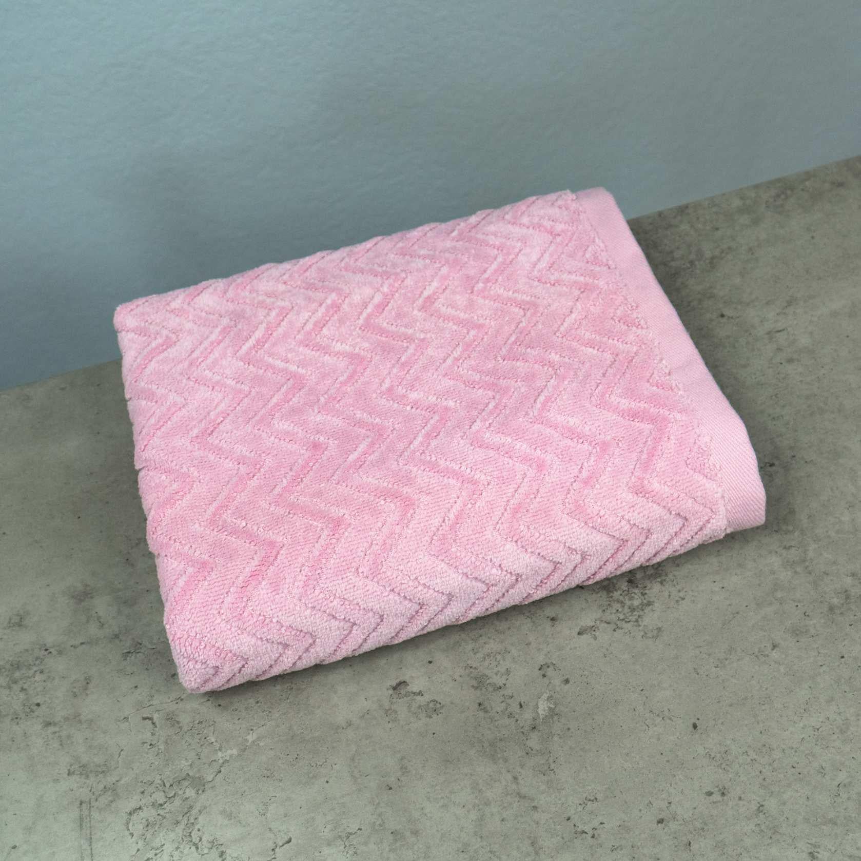 Полотенце для лица и рук GM Textile жаккардовое с велюром 40x70 см Розовый (550-70-gv-pink)