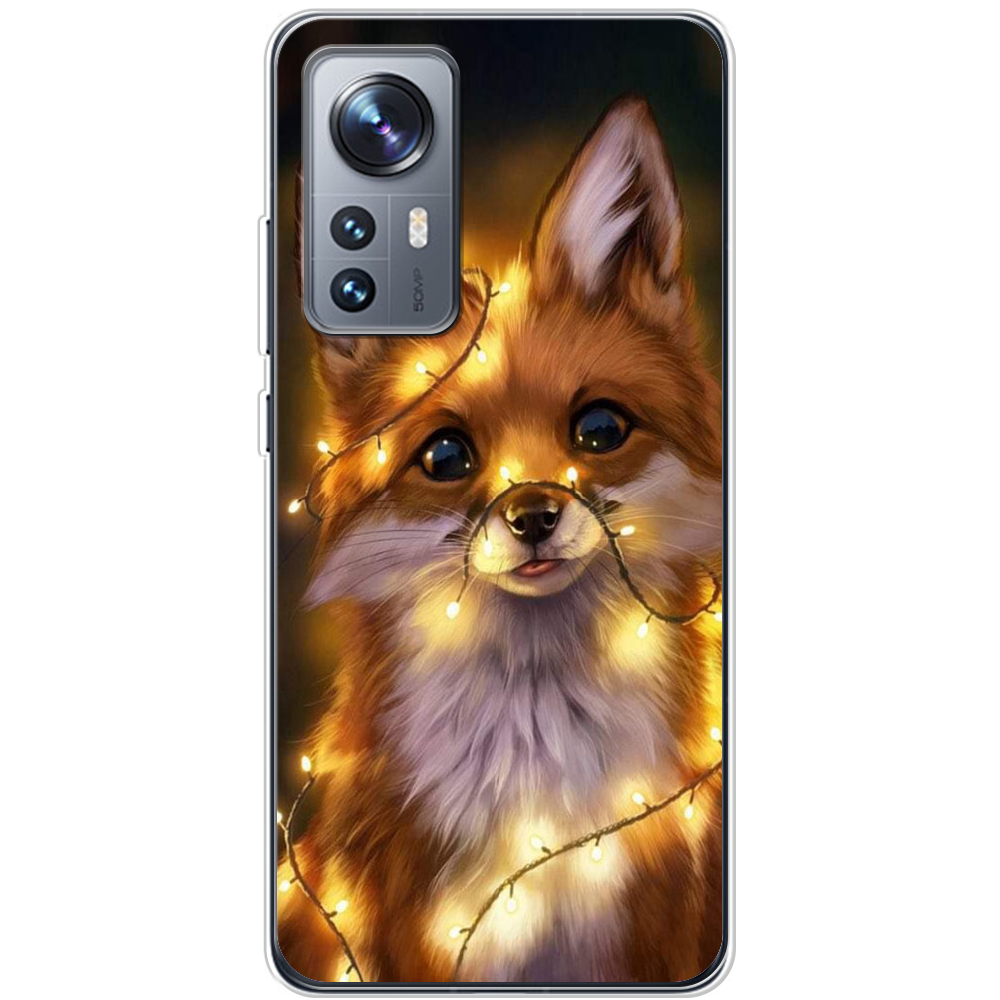 Чехол BoxFace Xiaomi 12 / 12X Рождественская лиса Прозрачный силикон (44529-up2399-44529)